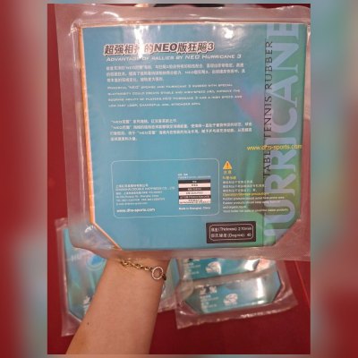 Mặt vợt DHS Neo Hurricane 3 (2.10mm - độ cứng 40)