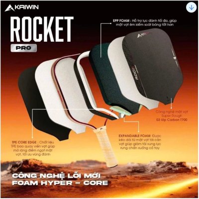 Vợt Pickleball Kaiwin Rocket Pro - ảnh 2