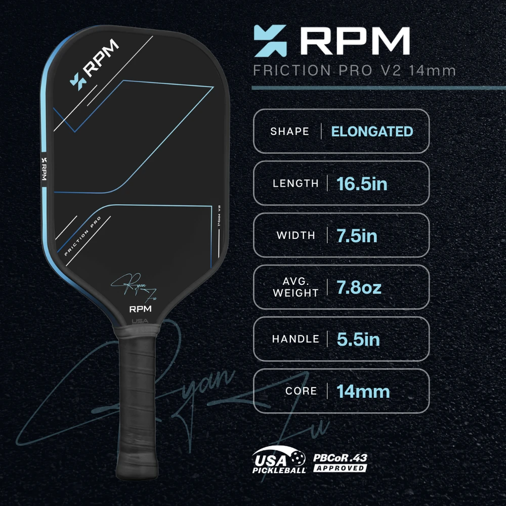 Pickleball RPM Friction Pro Elongated V2 - ảnh 9
