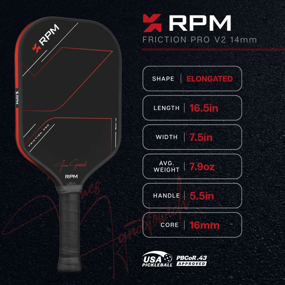 Pickleball RPM Friction Pro Elongated V2 - ảnh 10